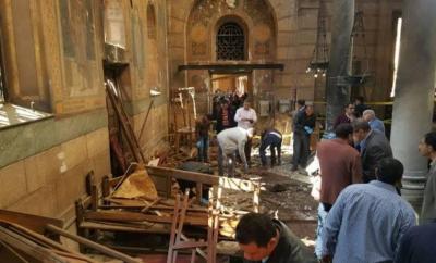 انفجار يستهدف كنيسة في مصر بيوم الشعانين