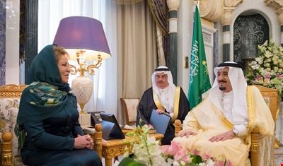 بعد لقائها الملك السعودي..ماتفيينكو: لن نسمح بإطاحة الأسد بالقوة!