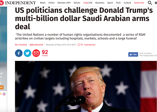 صحيفة”الإندبندنت”: سناتور أمريكي يتّهم الرئيس الأمريكي بالخنوع لآل سعود