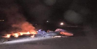 #اليمن:سقوط طائرة حربية للعدوان السعودي جنوب اليمن