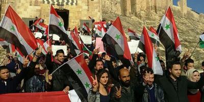 وقفة تضامنية لطلبة حلب دعما لاستقلال القرار الوطني ورفضا للتدخلات الأمريكية