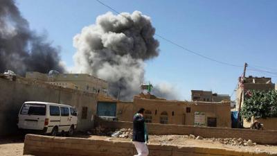 استشهاد 5 مواطنين بقصف طيران العدوان لمنازلهم بصعدة