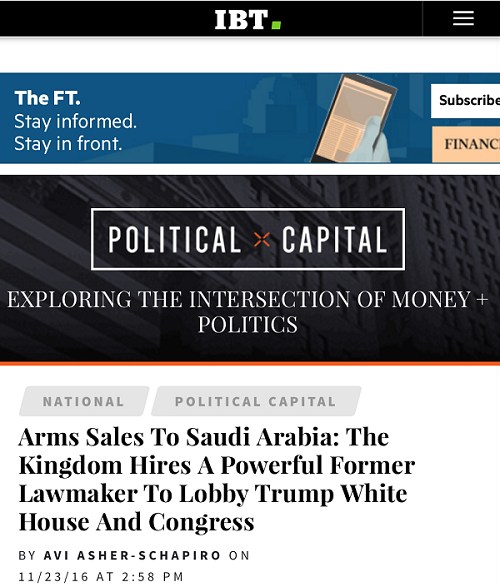“إنترناشيونال بزنس تايمز”: السعودية تستأجر مجموعة ضغط جديدة للحفاظ على مصالحها في واشنطن