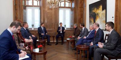 الرئيس الأسد لوفد برلماني أوروبي وروسي: على المسؤولين الأوروبيين أن يدركوا أن الحل في سورية بيد الشعب السوري