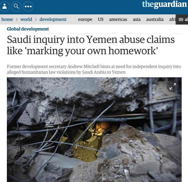 #وزير بريطاني سابق يلمّح الى الحاجة لتحقيق مستقل في جرائم الحرب باليمن
