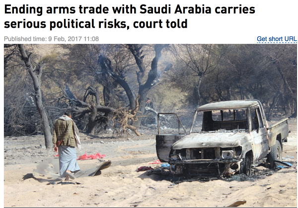 #الحكومة البريطانية للمحكمة العليا: وقف صادرات الأسلحة للسعودية ينطوي على تداعيات سياسية خطيره
